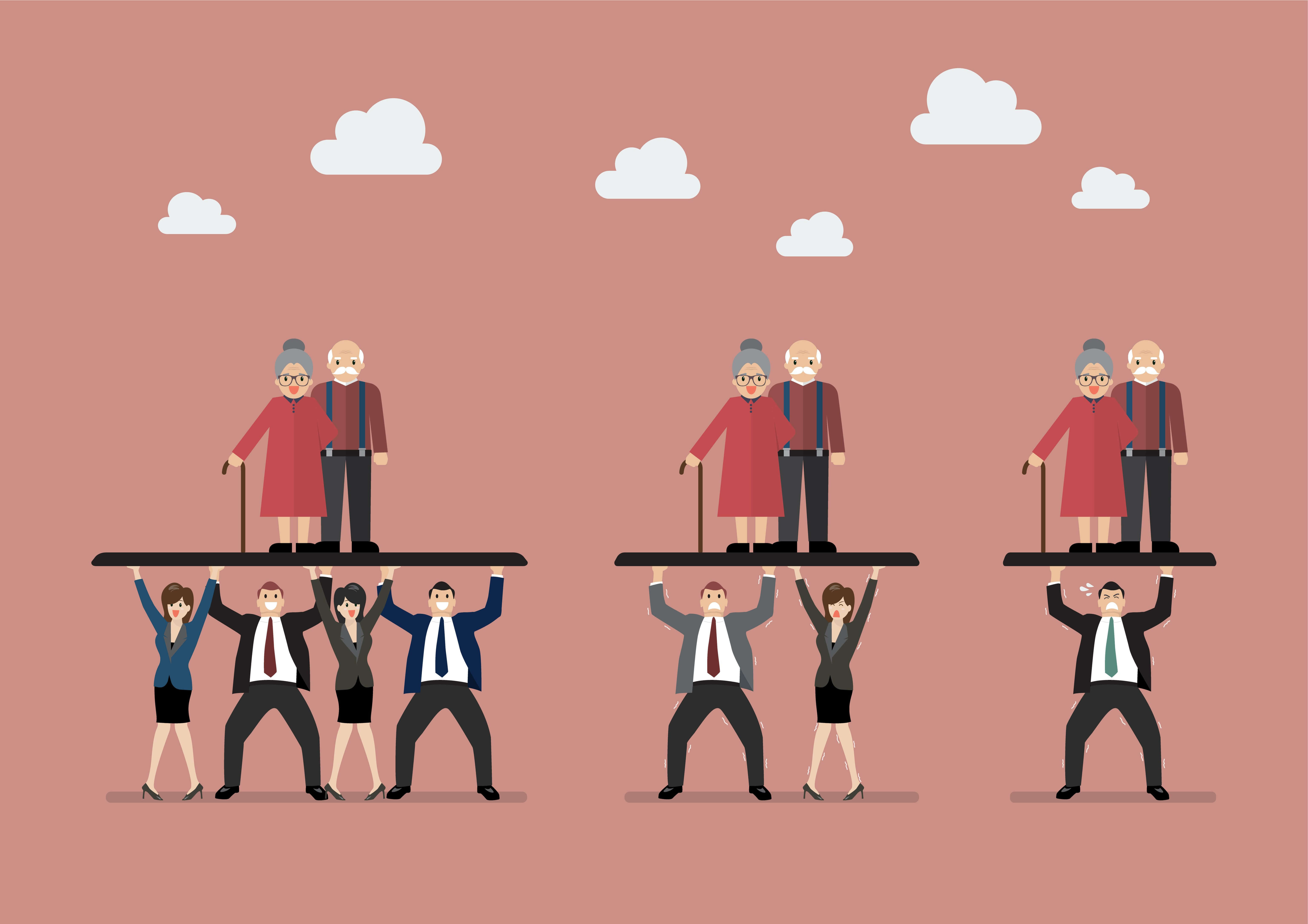 pensions and dependency ratio