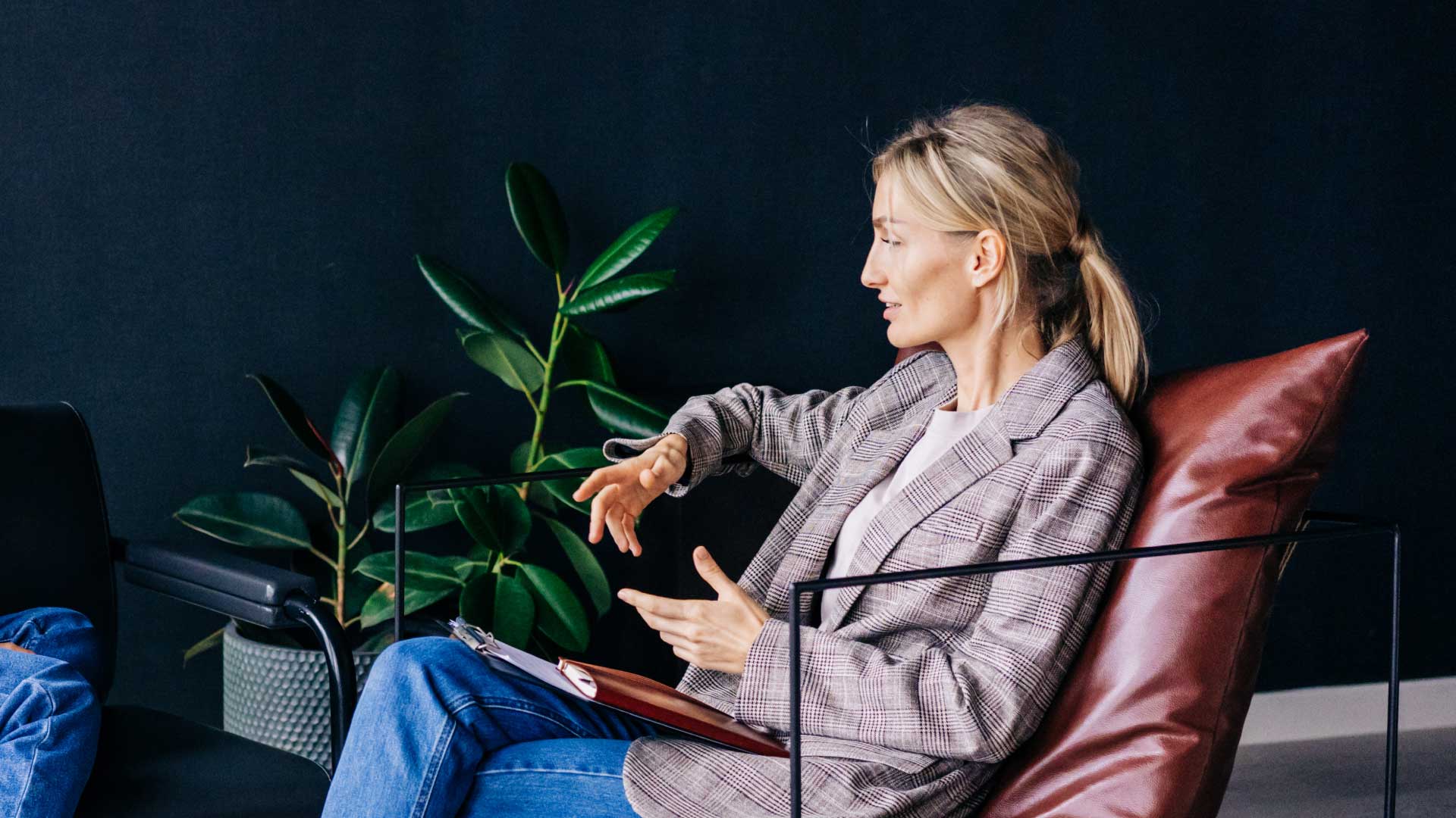 Student in a meeting