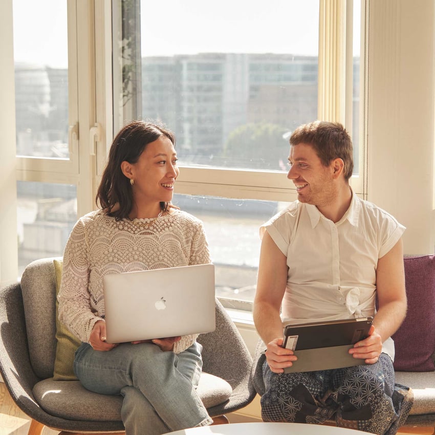 Two Walbrook students discuss their degree studies on campus