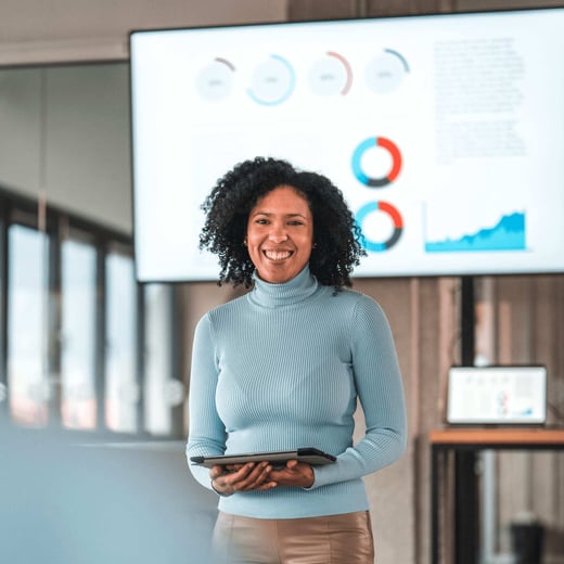 Business intelligence and data analytics team meeting with data science specialists to brief in new machine learning algorithms.