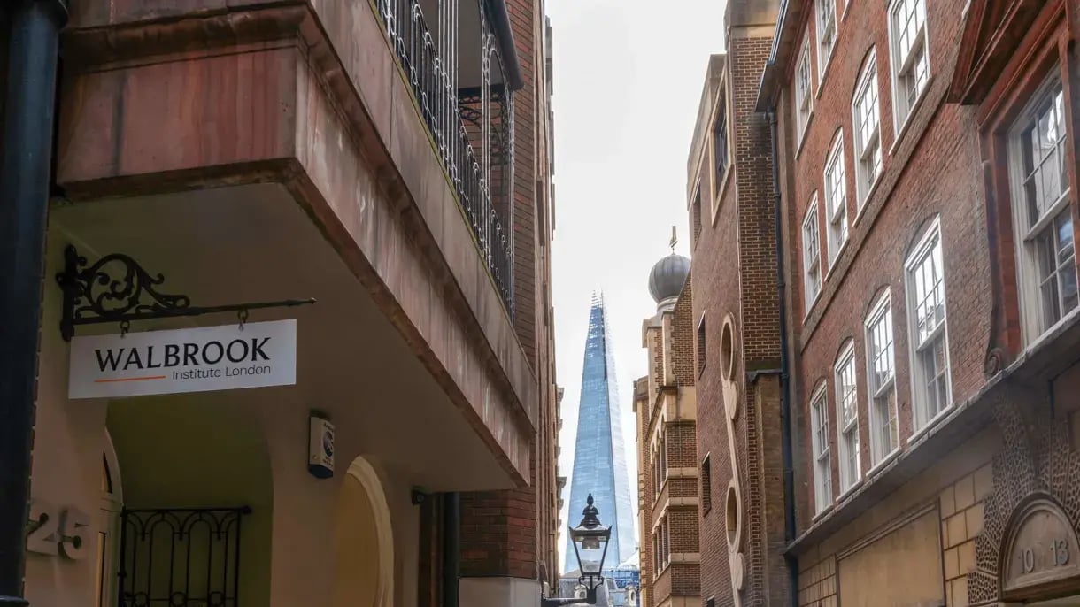 Walbrook sign on Lovat Lane campus building, close to where the river originally stood.