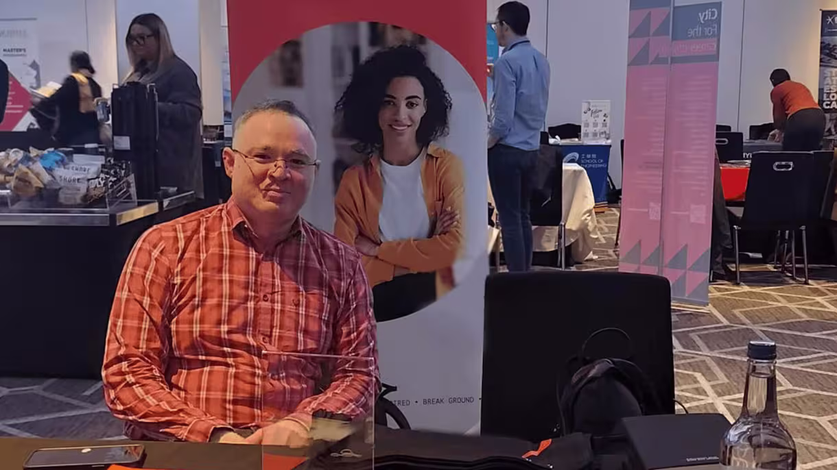 Dr Vikram Finavker at the QS Master’s Fair in London